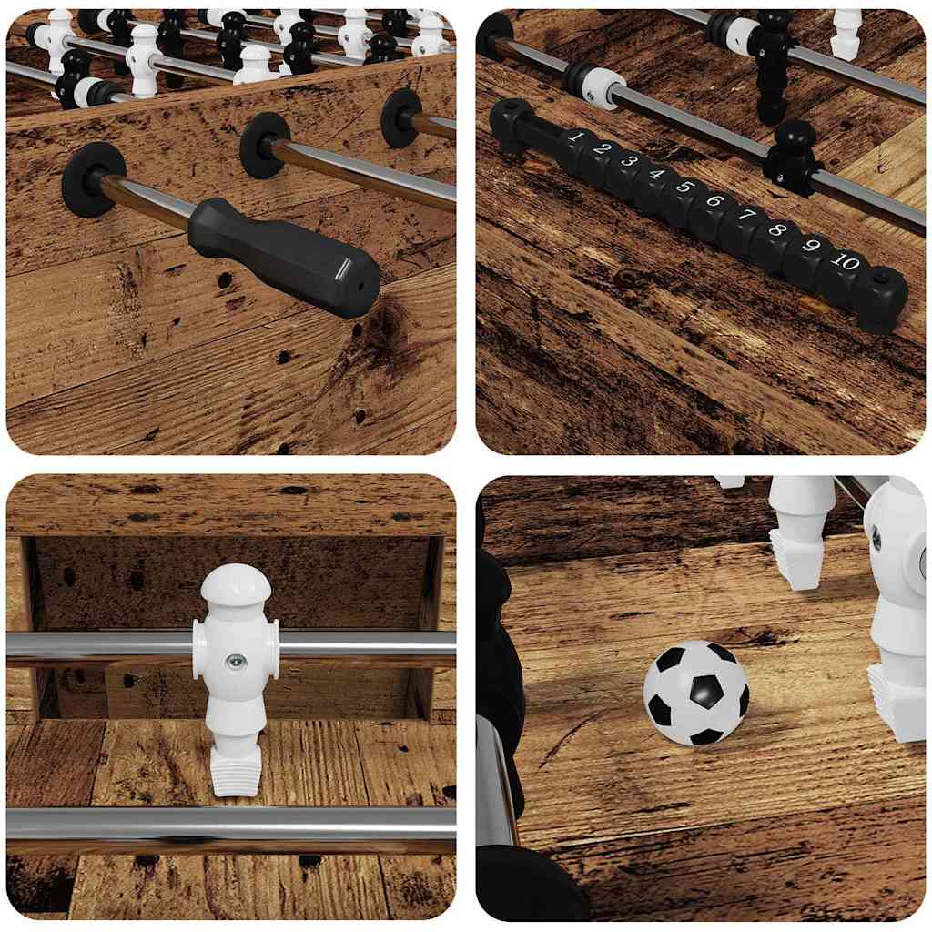 Tavolo da Calcio 2 pcs Legno vecchio 146,5 x 74 x 85 cm 3378205