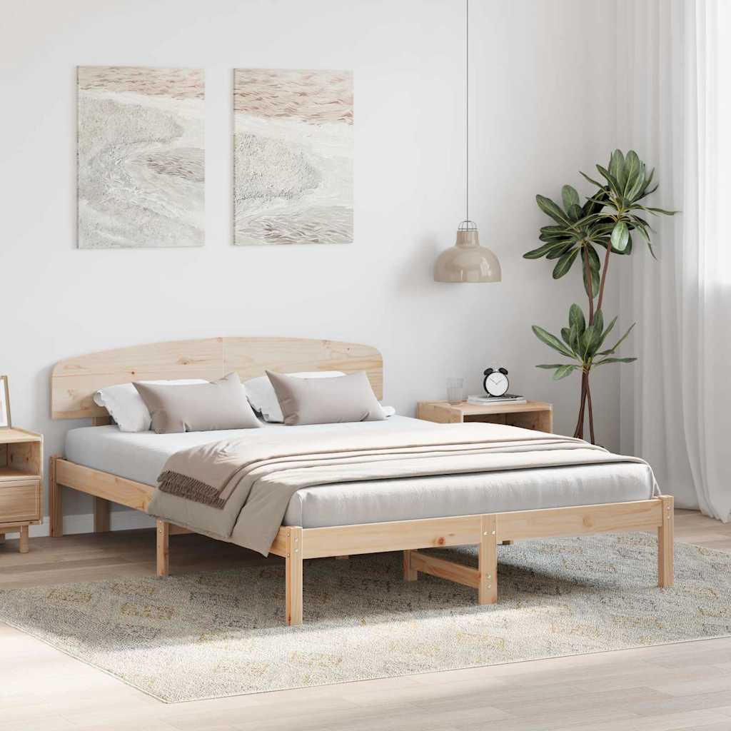 vidaXL Struttura del letto Marrone 140 x 200 cm Legno massello di pino