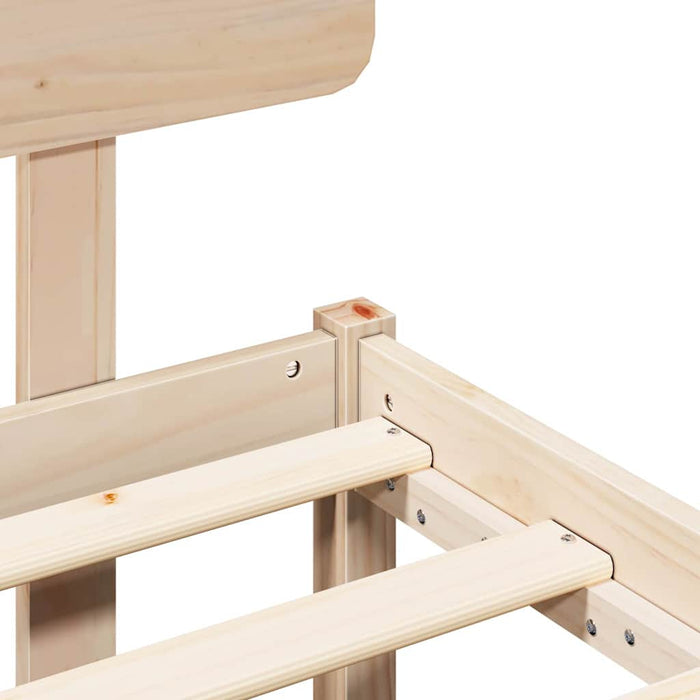 vidaXL Struttura del letto Naturale 75 x 190 cm Legno di pino massello