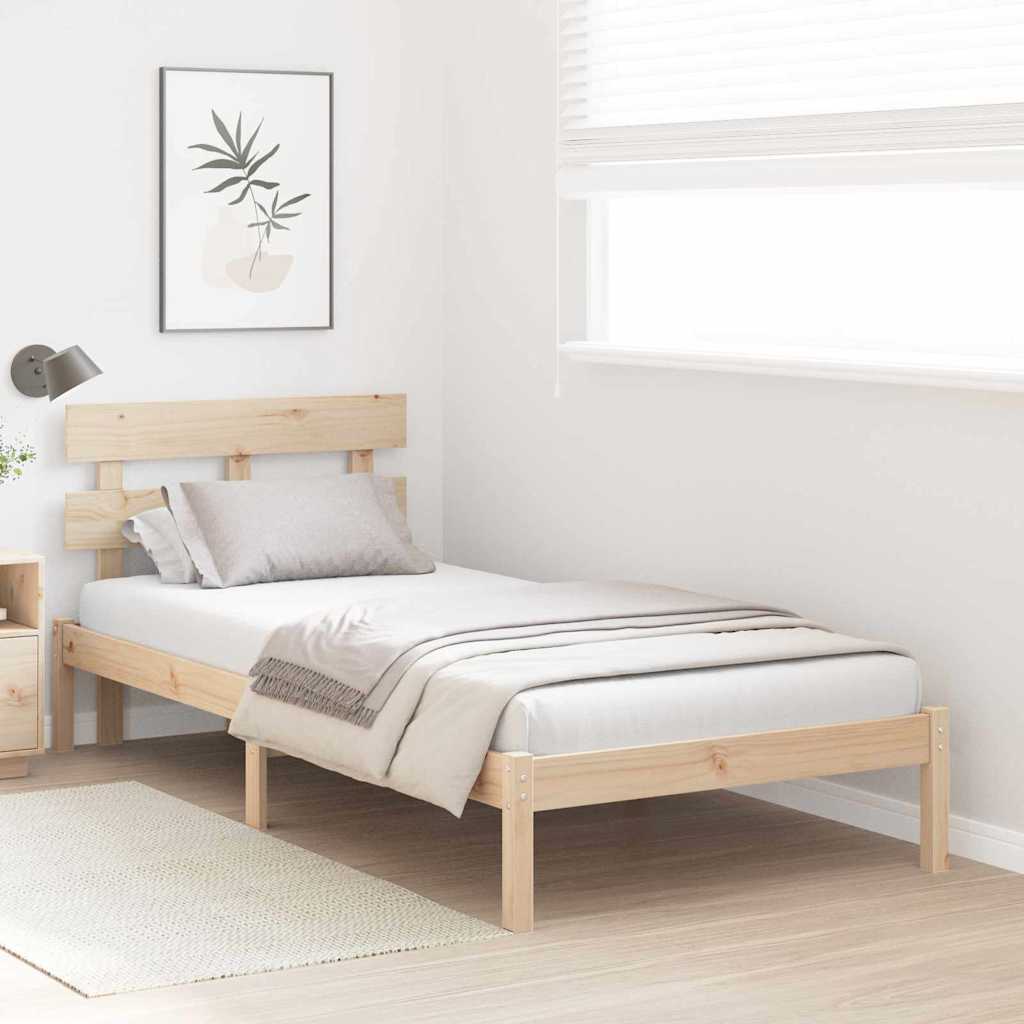 vidaXL Struttura del letto Marrone 80 x 200 cm Legno massello di pino