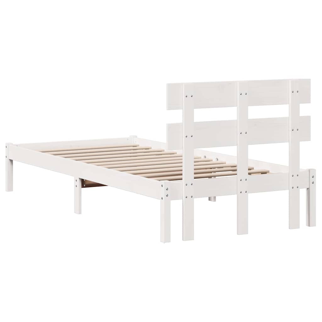 vidaXL Struttura del letto Bianco 100 x 200 cm Legno massello di pino