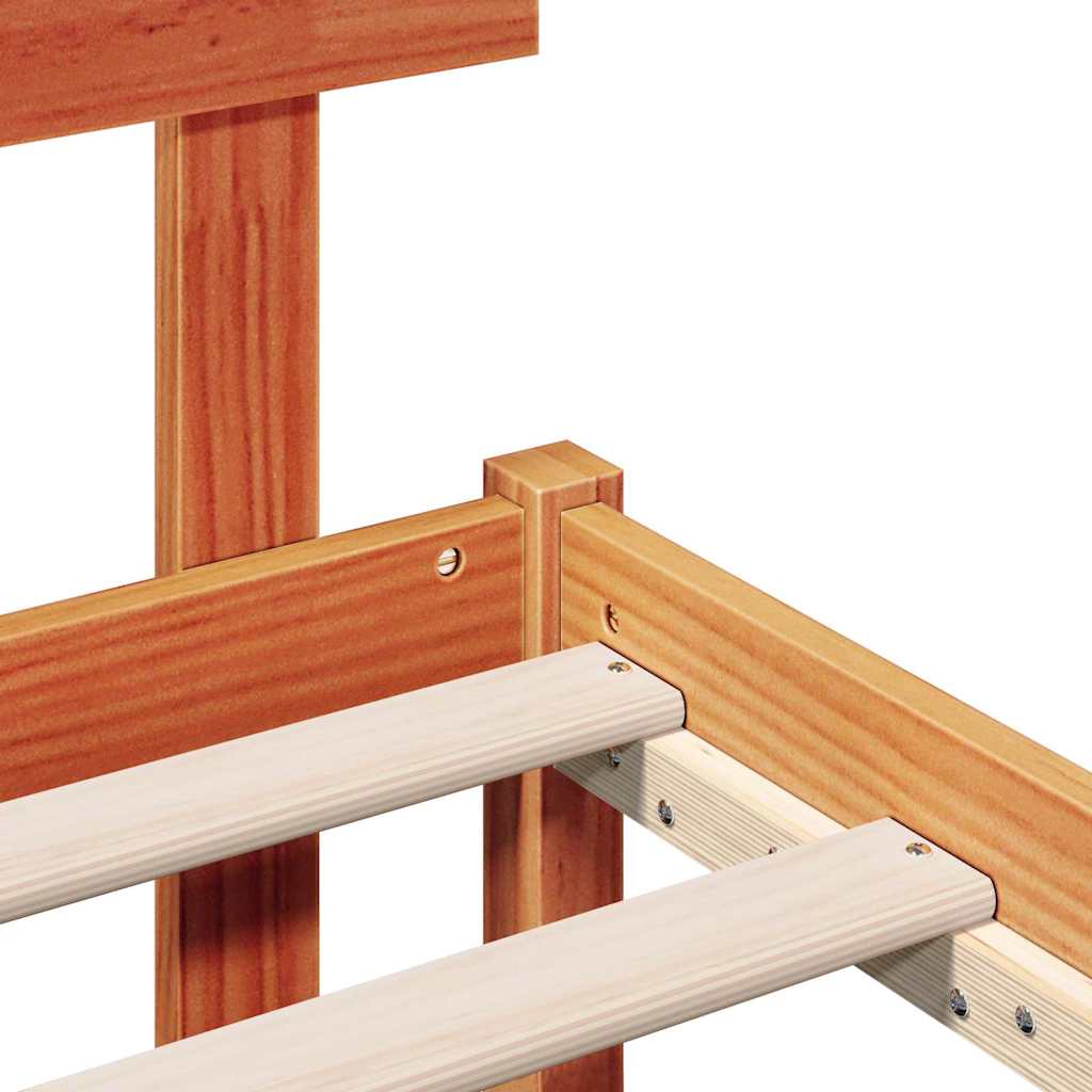 vidaXL Struttura del letto Marrone 90 x 190 cm Legno massello di pino