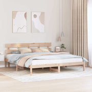 vidaXL Struttura del letto Marrone 200 x 200 cm Legno massello di pino
