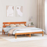 vidaXL Struttura del letto Marrone 200 x 200 cm Legno massello di pino
