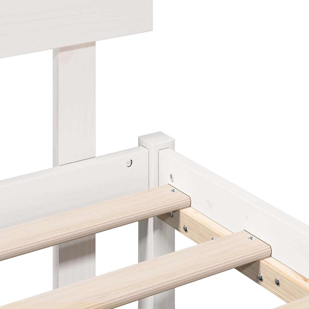 vidaXL Struttura del letto Bianco 120 x 190 cm Legno massello di pino