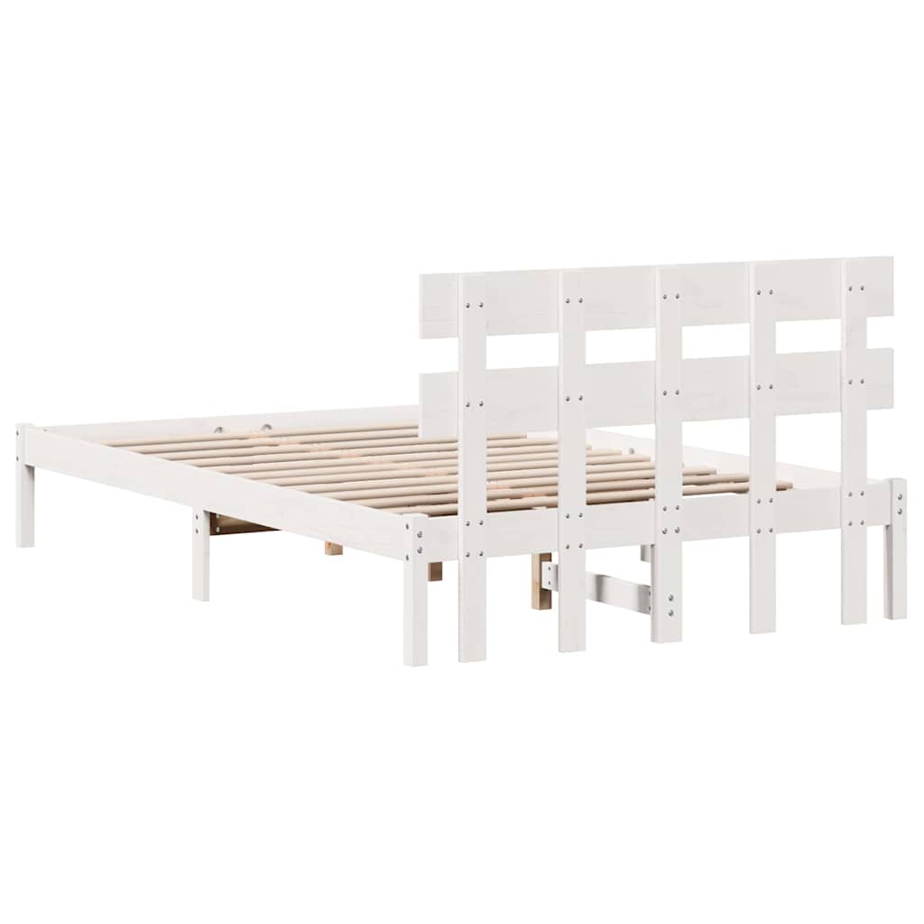 vidaXL Struttura del letto Bianco 120 x 190 cm Legno massello di pino