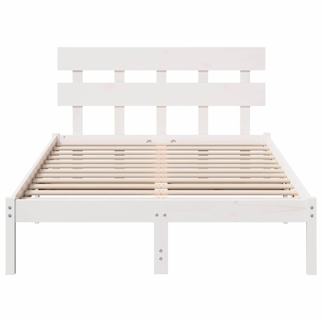 vidaXL Struttura del letto Bianco 120 x 190 cm Legno massello di pino