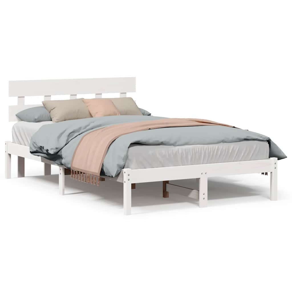 vidaXL Struttura del letto Bianco 120 x 190 cm Legno massello di pino
