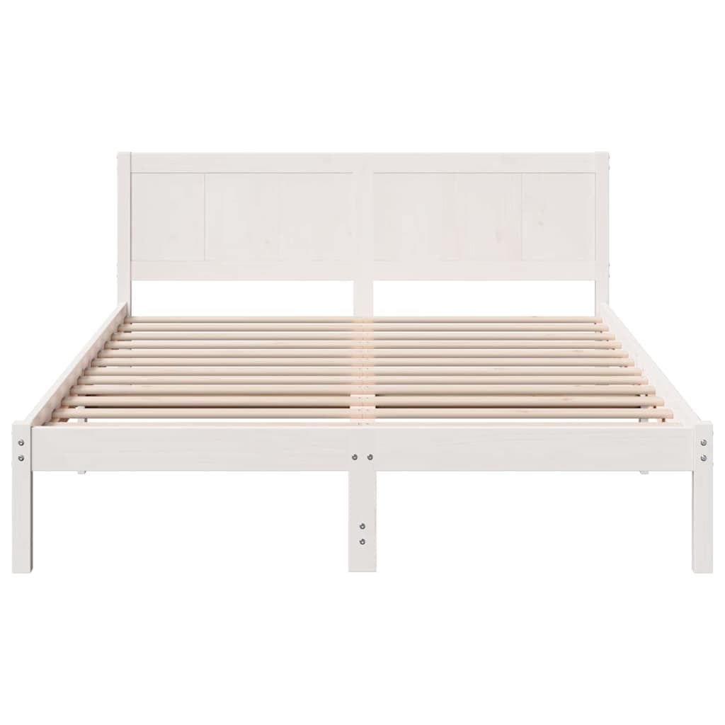 vidaXL Struttura del letto Bianco 160 x 200 cm Legno massello di pino