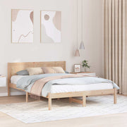 vidaXL Struttura del letto Marrone 150 x 200 cm Legno massello di pino