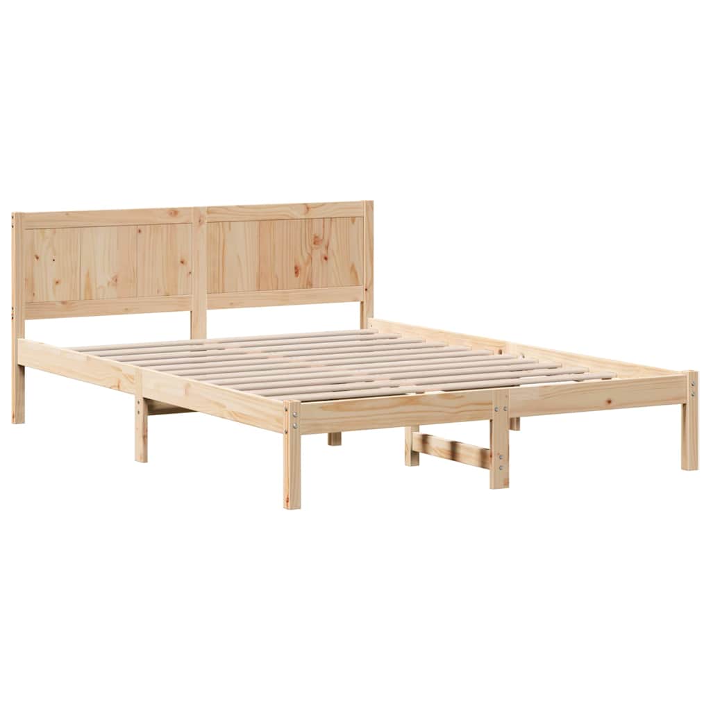 vidaXL Struttura del letto Marrone 150 x 200 cm Legno massello di pino