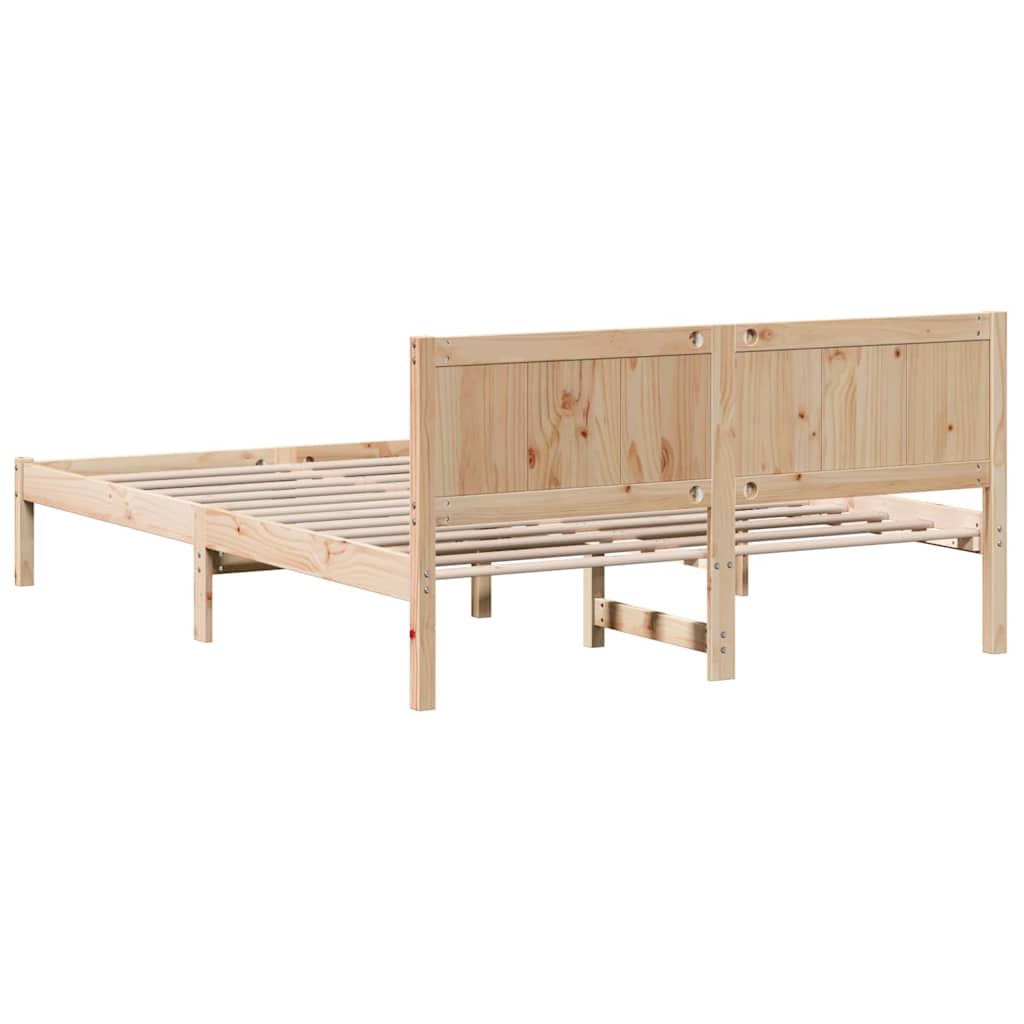 vidaXL Struttura del letto Marrone 150 x 200 cm Legno massello di pino