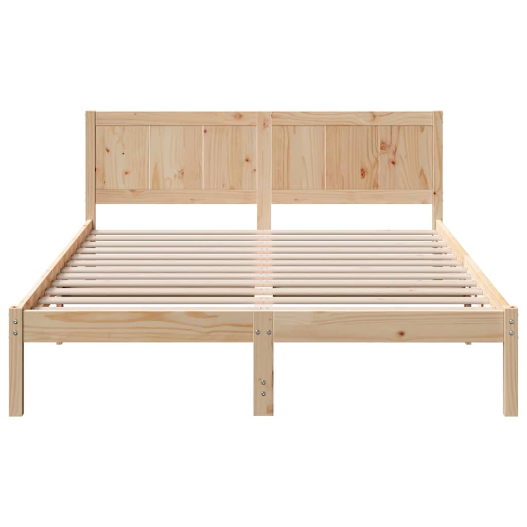 vidaXL Struttura del letto Marrone 150 x 200 cm Legno massello di pino