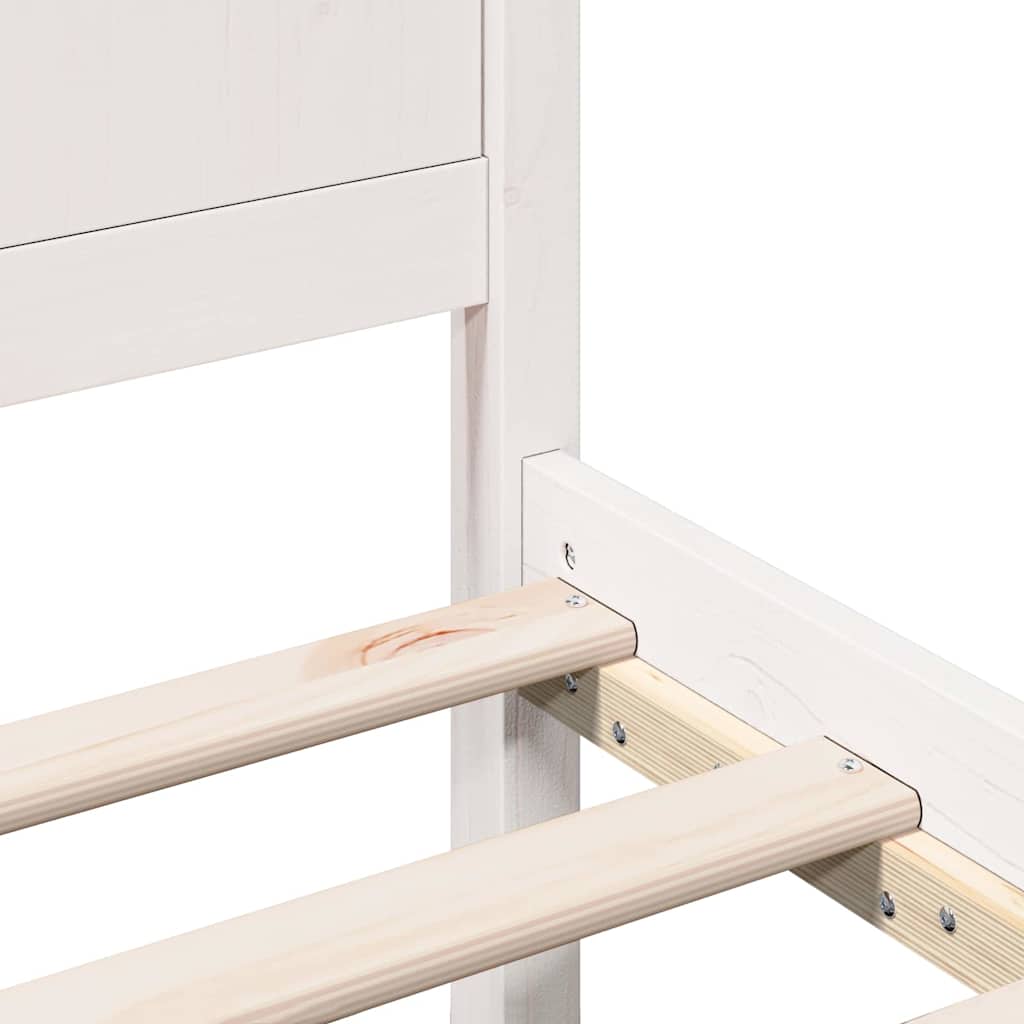 Struttura del letto Bianco 120 x 200 cm Legno massello di pino 872192