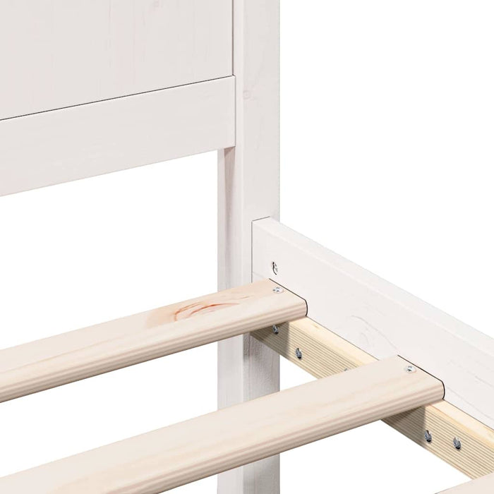 Struttura del letto Bianco 120 x 200 cm Legno massello di pino 872192