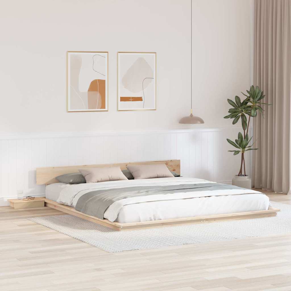 vidaXL Struttura del letto Marrone 200 x 200 cm legno