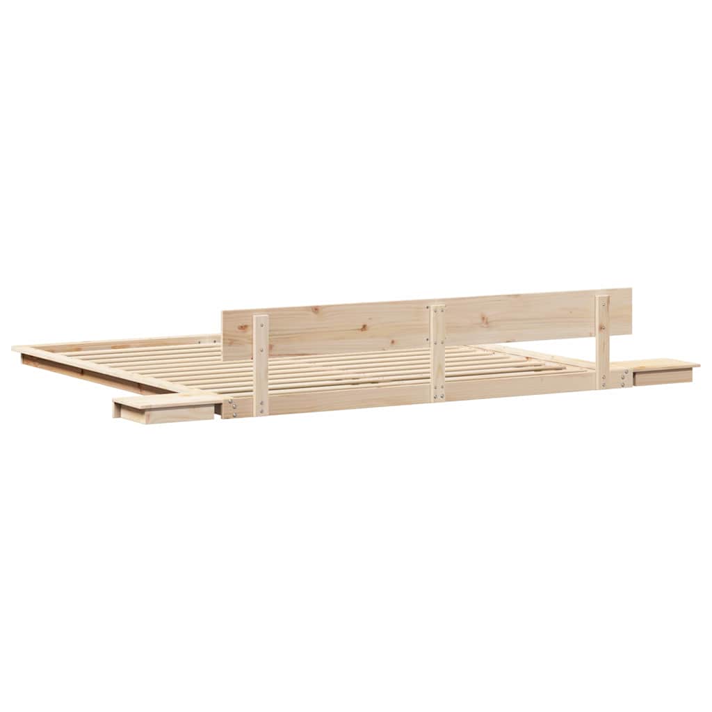 vidaXL Struttura del letto Marrone 200 x 200 cm legno