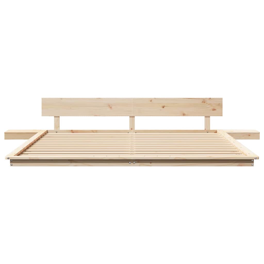 vidaXL Struttura del letto Marrone 200 x 200 cm legno