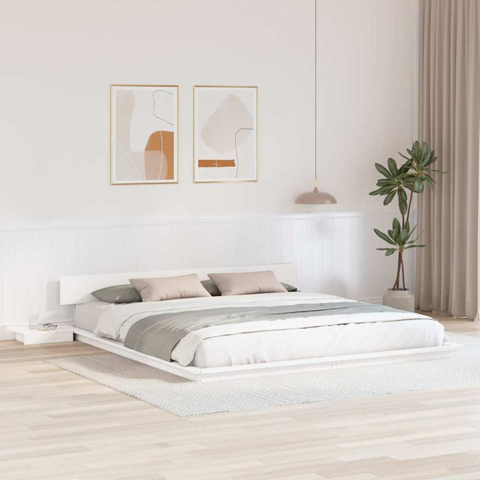 vidaXL Struttura del letto Bianco 200 x 200 cm legno