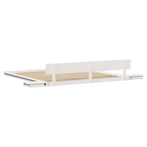 vidaXL Struttura del letto Bianco 200 x 200 cm legno