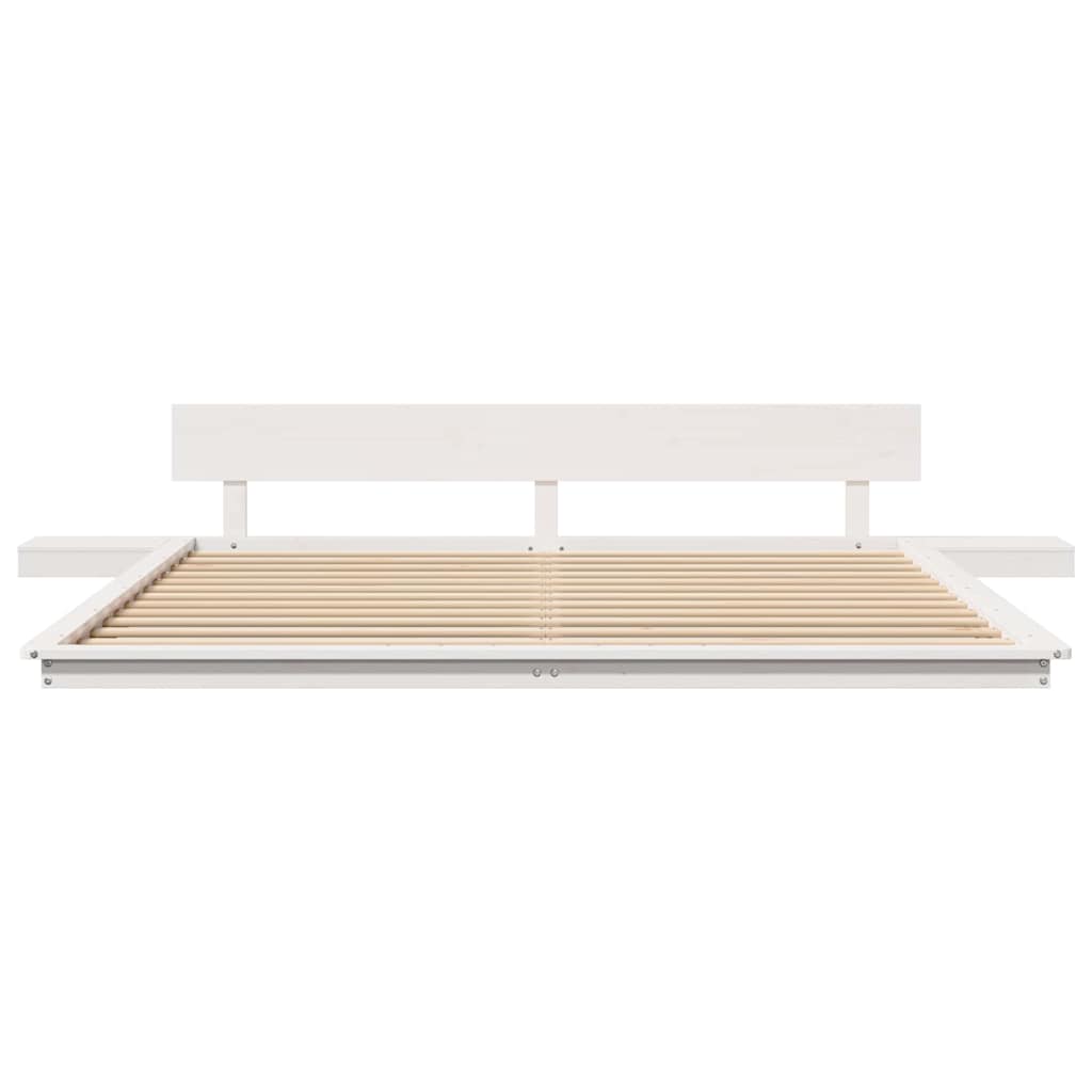 vidaXL Struttura del letto Bianco 200 x 200 cm legno