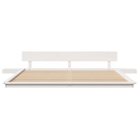 vidaXL Struttura del letto Bianco 200 x 200 cm legno