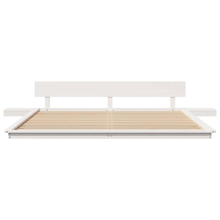 vidaXL Struttura del letto Bianco 200 x 200 cm legno