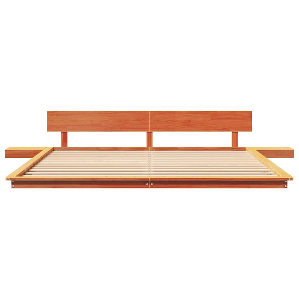 vidaXL Struttura del letto Marrone 200 x 200 cm legno
