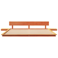 vidaXL Struttura del letto Marrone 200 x 200 cm legno