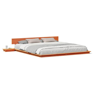 vidaXL Struttura del letto Marrone 200 x 200 cm legno
