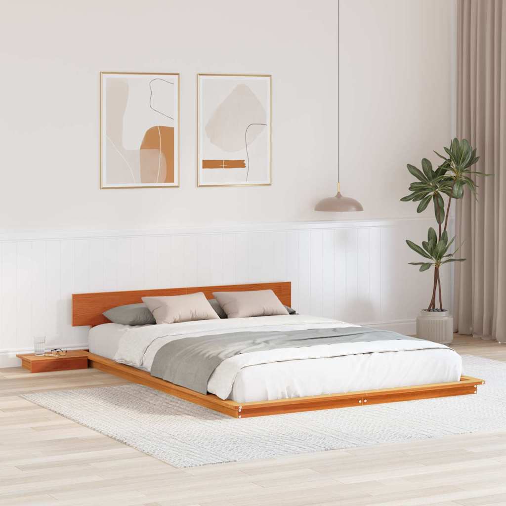 vidaXL Struttura del letto Marrone 150 x 200 cm legno