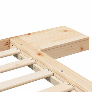 vidaXL Struttura del letto Marrone 140 x 200 cm legno