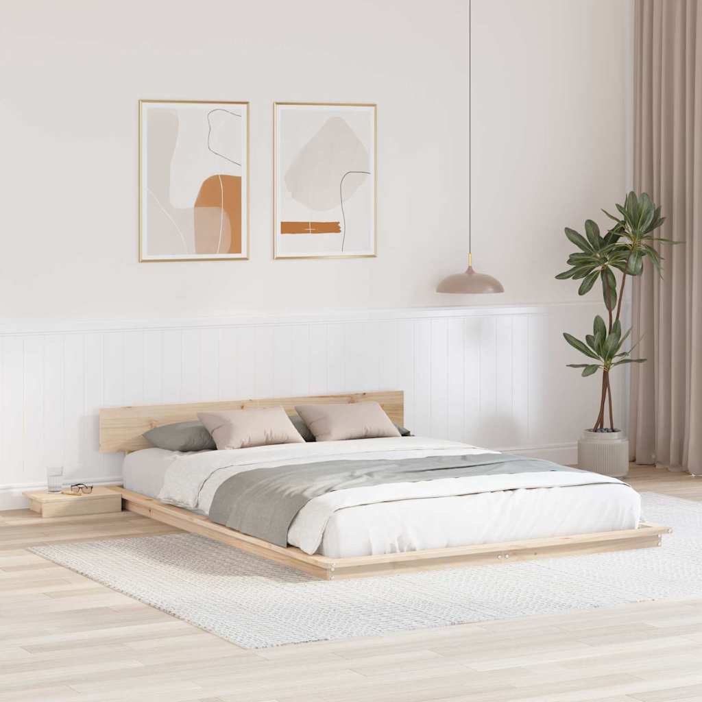 vidaXL Struttura del letto Marrone 140 x 200 cm legno