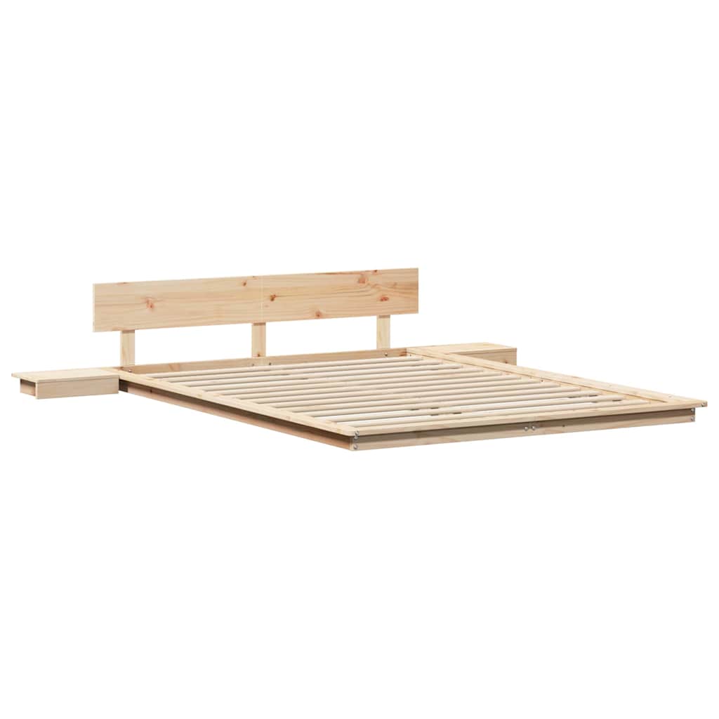 vidaXL Struttura del letto Marrone 140 x 200 cm legno