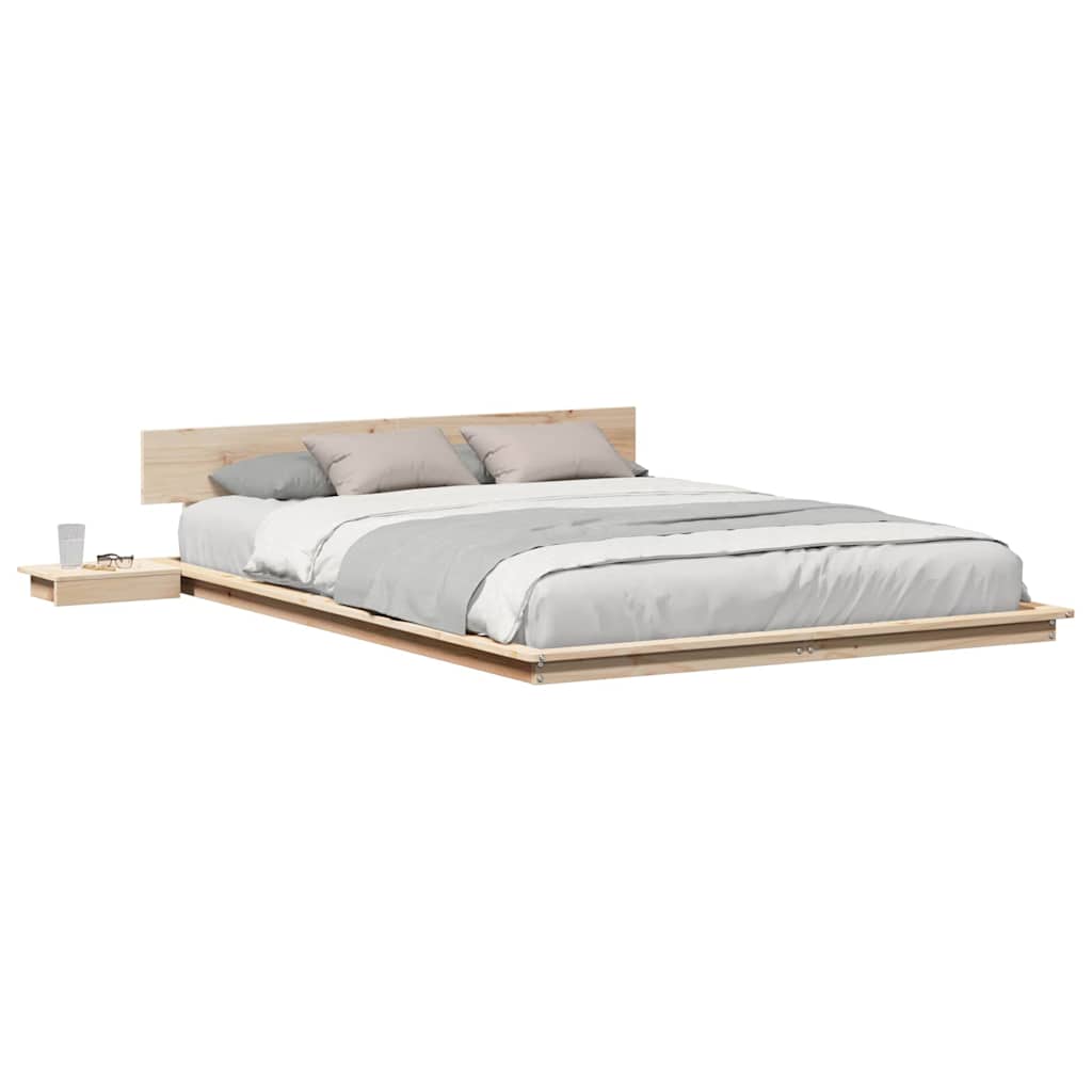 vidaXL Struttura del letto Marrone 140 x 200 cm legno