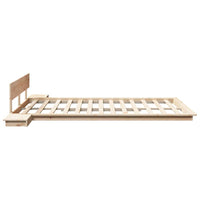 vidaXL Struttura del letto Marrone 140 x 200 cm legno