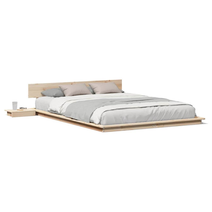vidaXL Struttura del letto Marrone 140 x 200 cm legno