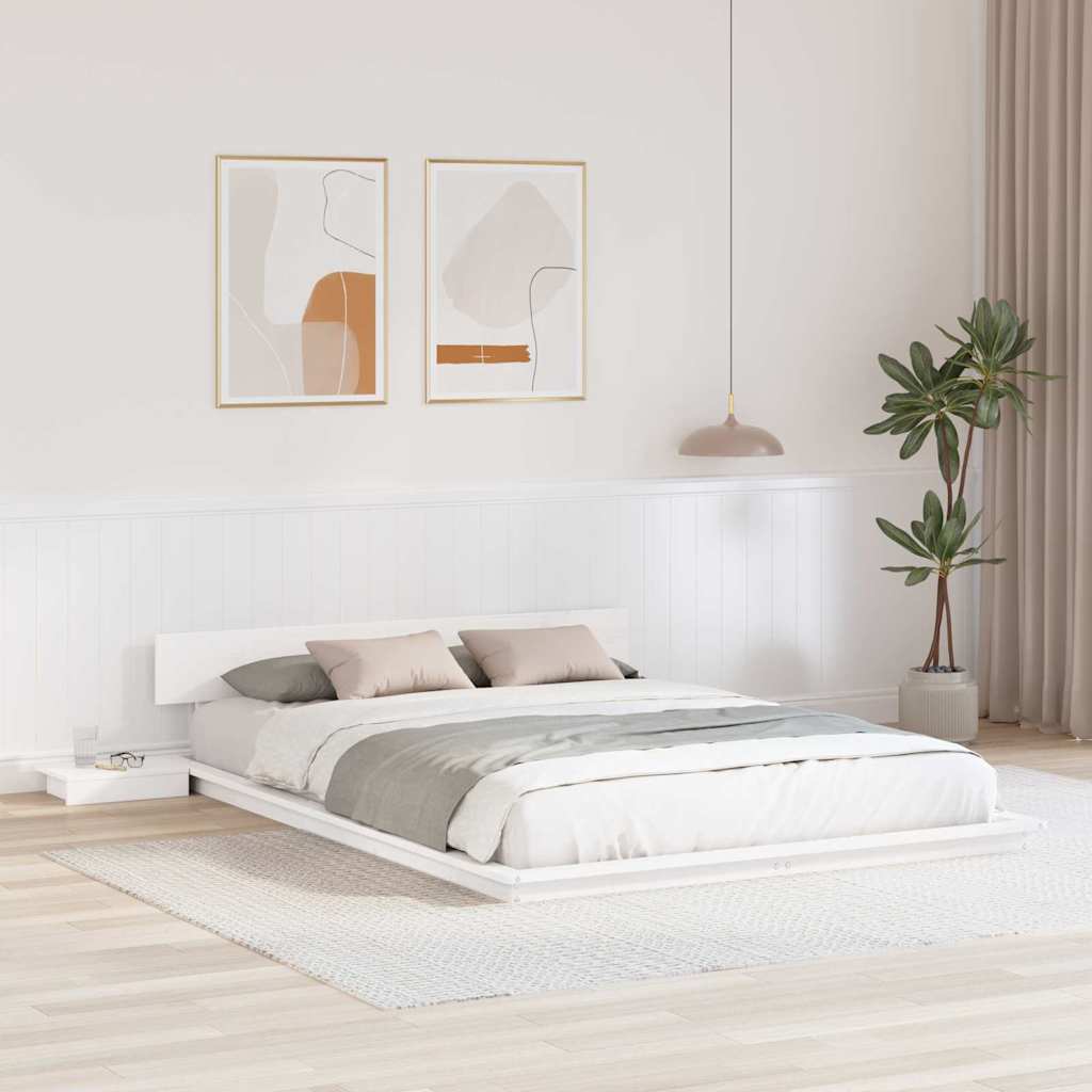 vidaXL Struttura del letto Bianco 140 x 200 cm legno