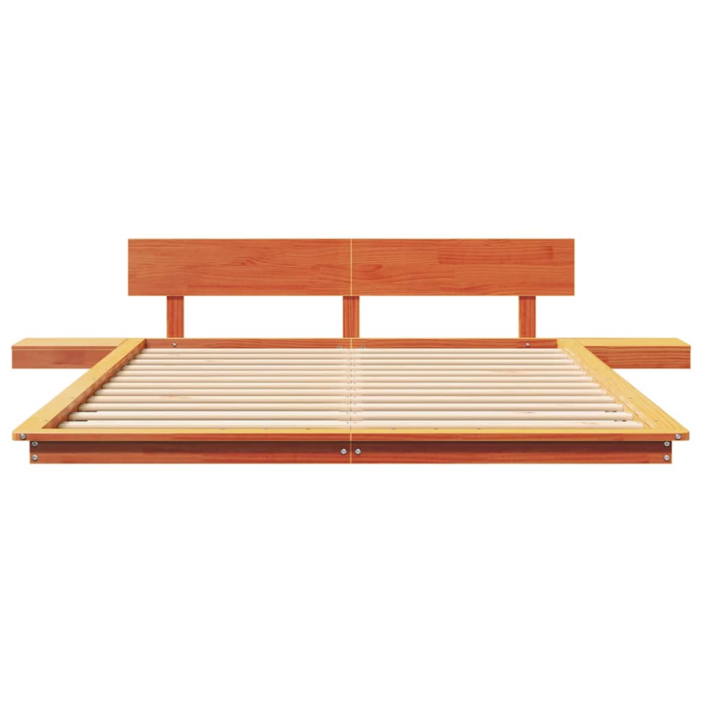 vidaXL Struttura del letto Marrone 140 x 200 cm legno