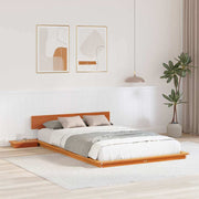 vidaXL Struttura del letto Marrone 140 x 190 cm legno