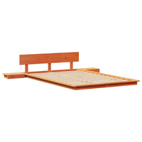 vidaXL Struttura del letto Marrone 140 x 190 cm legno