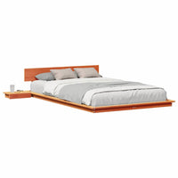vidaXL Struttura del letto Marrone 140 x 190 cm legno