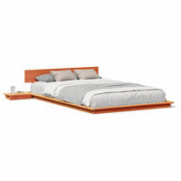 vidaXL Struttura del letto Marrone 140 x 190 cm legno