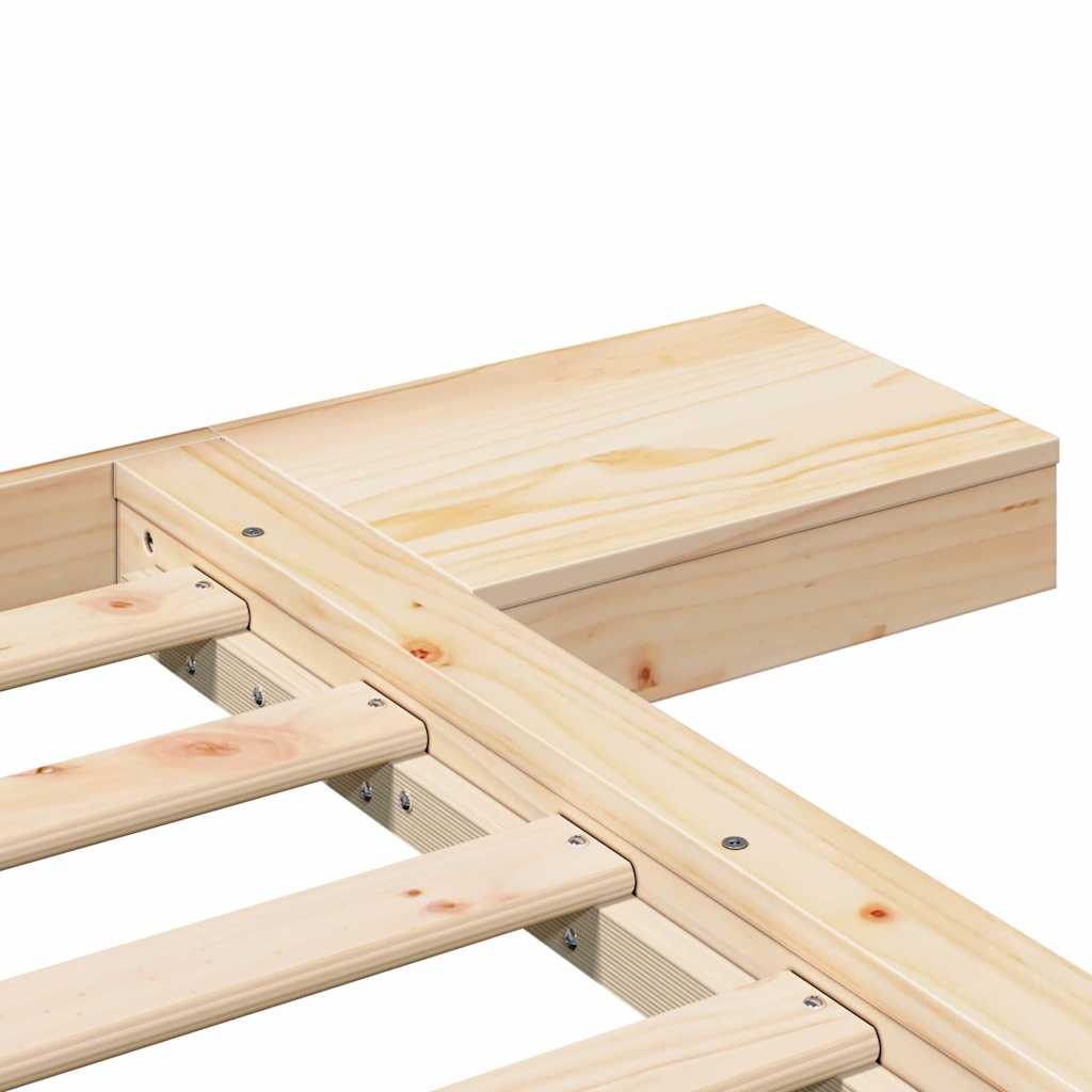 vidaXL Struttura del letto Marrone 135 x 190 cm legno