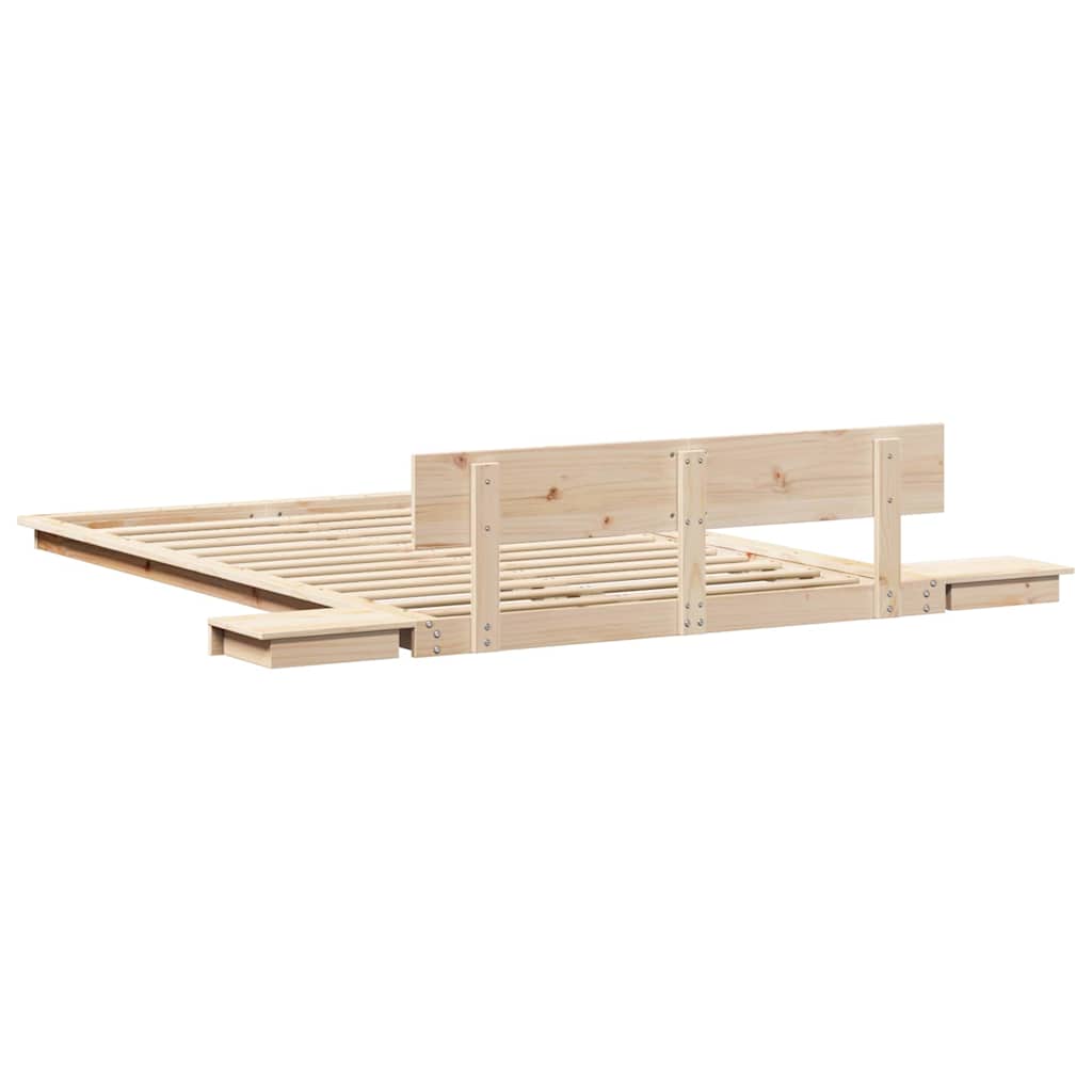 vidaXL Struttura del letto Marrone 135 x 190 cm legno