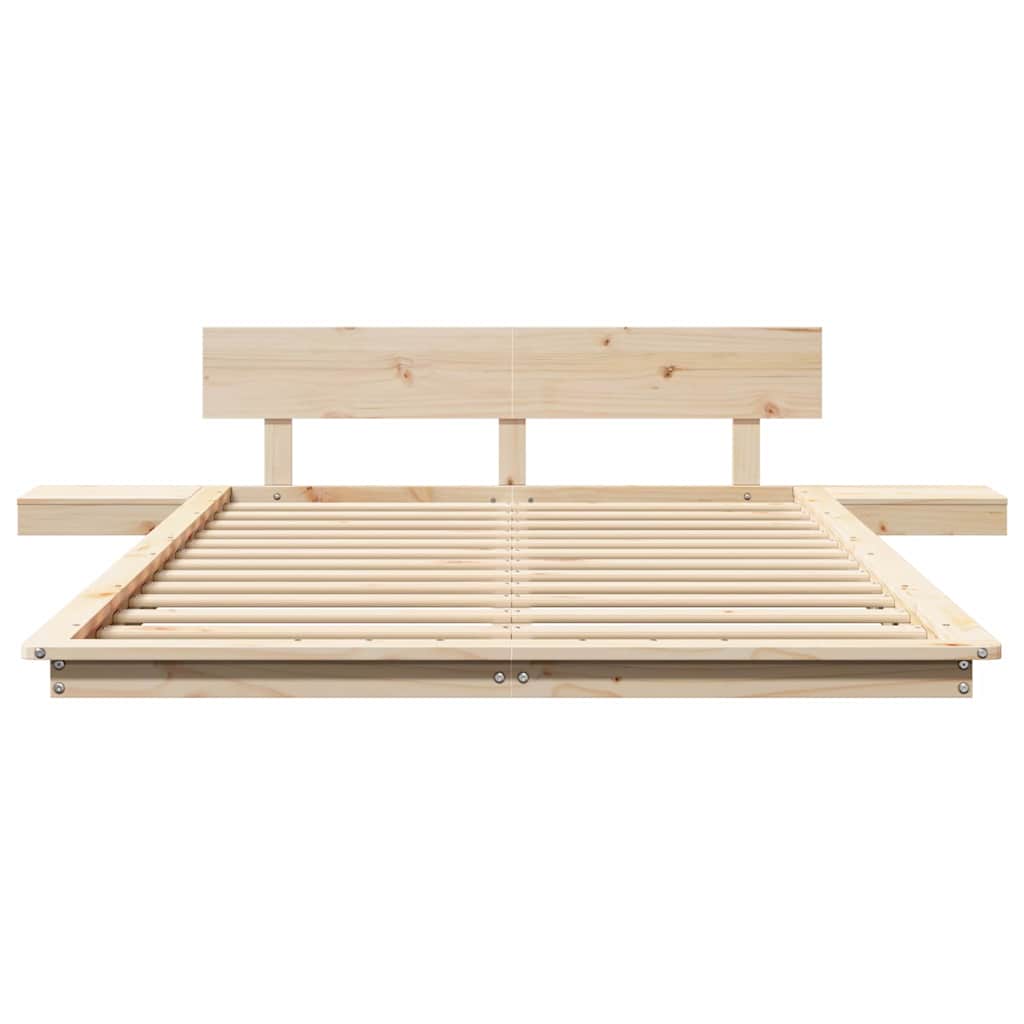 vidaXL Struttura del letto Marrone 135 x 190 cm legno