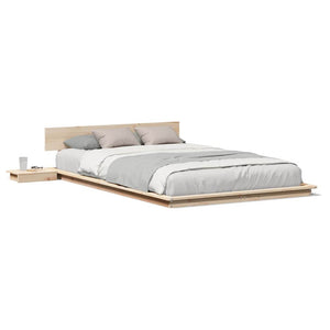 vidaXL Struttura del letto Marrone 135 x 190 cm legno