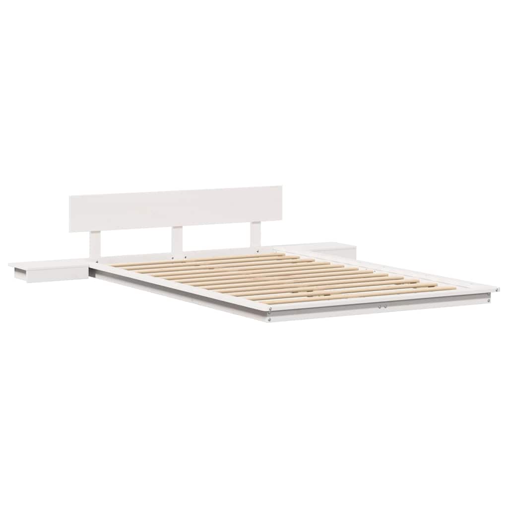vidaXL Struttura del letto Marrone 135 x 190 cm legno