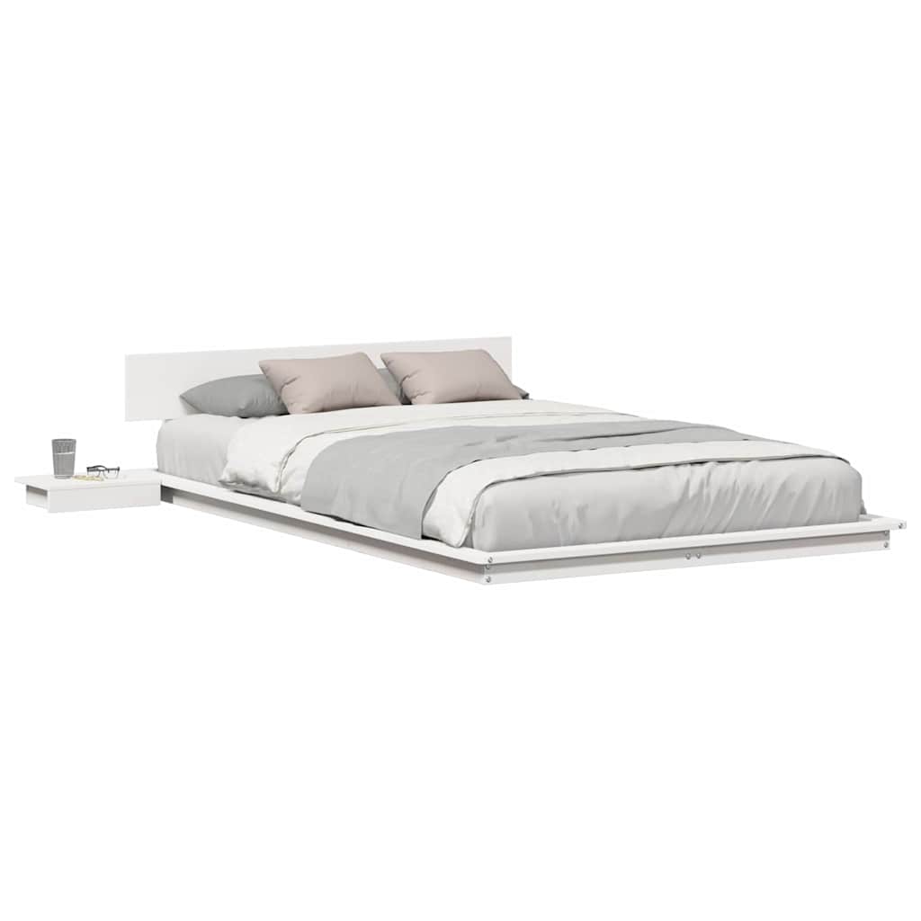 vidaXL Struttura del letto Marrone 135 x 190 cm legno