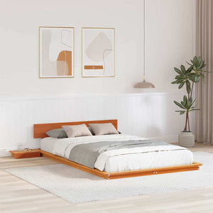 vidaXL Struttura del letto Marrone 135 x 190 cm legno
